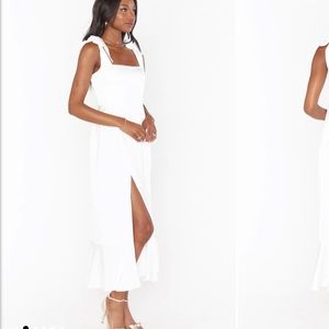 Show Me Your MuMu Satin Garden Midi Dress